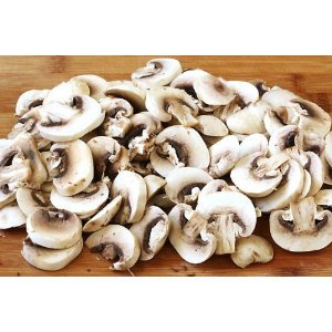 Fresh Sliced Mushrooms - Organic Gourmet White Button Mushrooms 8 oz (227g) - Perfect for Salads, Pasta, Stir Fry & Healthy Cooking