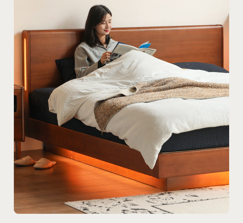 Solid Poplar Wood Storage Bed with Underbed Drawers - Perfect for Small Bedrooms, Kids Rooms & Guest Rooms - Space Saving Bed Frame with Hidden Storage Compartments