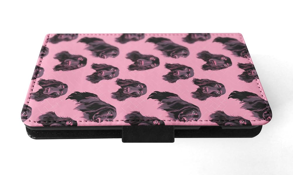 Cute Gordon Setter Puppy Dog Pattern Faux Leather Flip Wallet Phone Case for Apple iPhone 15 - Slim Protective Cover with Card Slots for Everyday Use & Travel