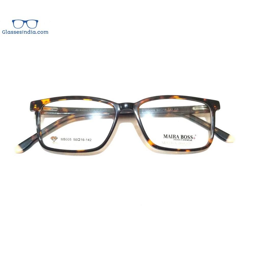 Stylish Slim Rectangle Acetate Full Frame Glasses MB005DA - Trendy Eyewear for Men & Women - Perfect for Office, Reading & Everyday Fashion