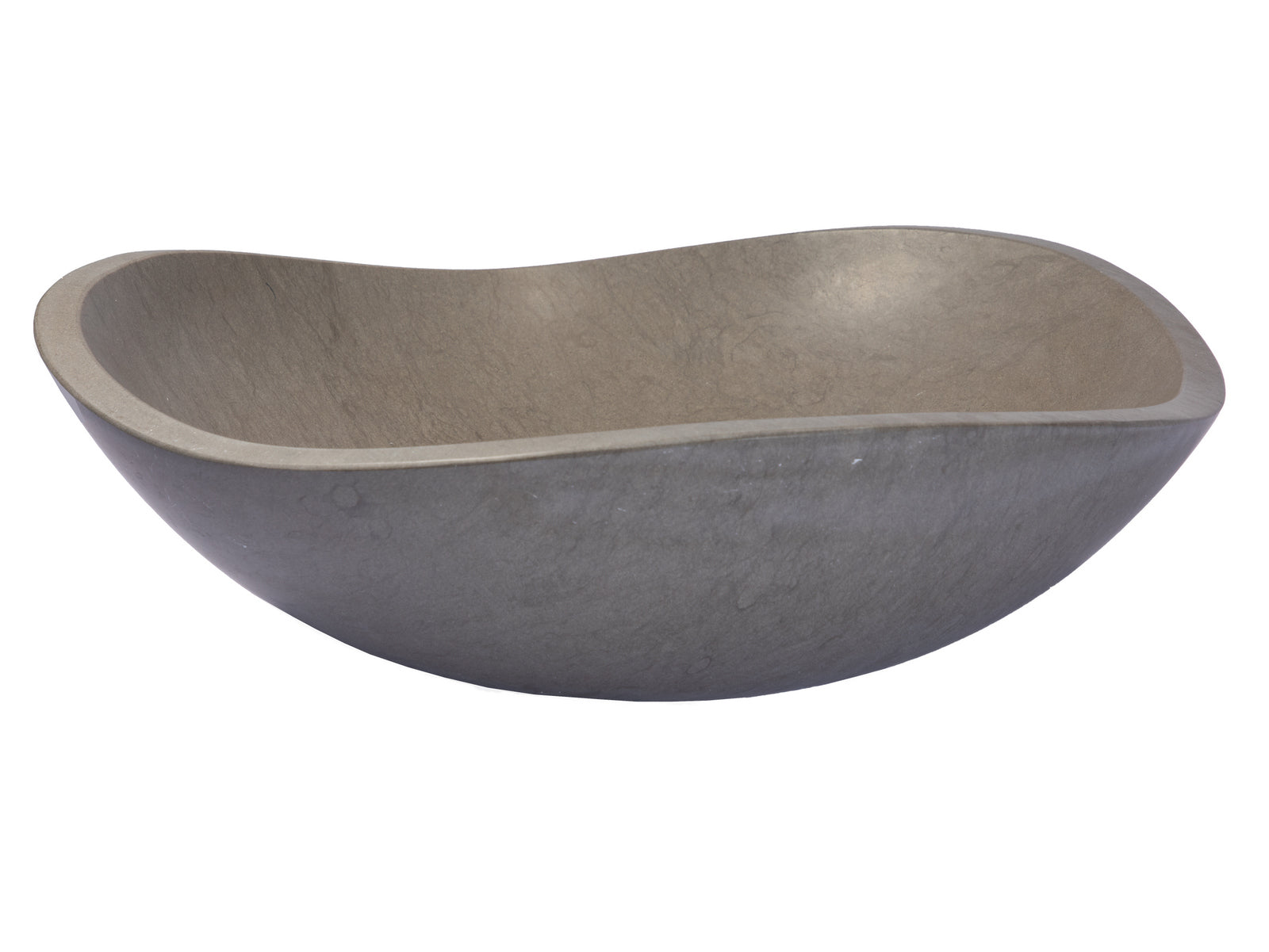 Modern Molly Grey Marble Freeform Vessel Sink - Handcrafted Bathroom Vanity Sink for Contemporary & Luxury Home Decor | Perfect for Spa, Master Bath, Powder Room & Hotel Renovations