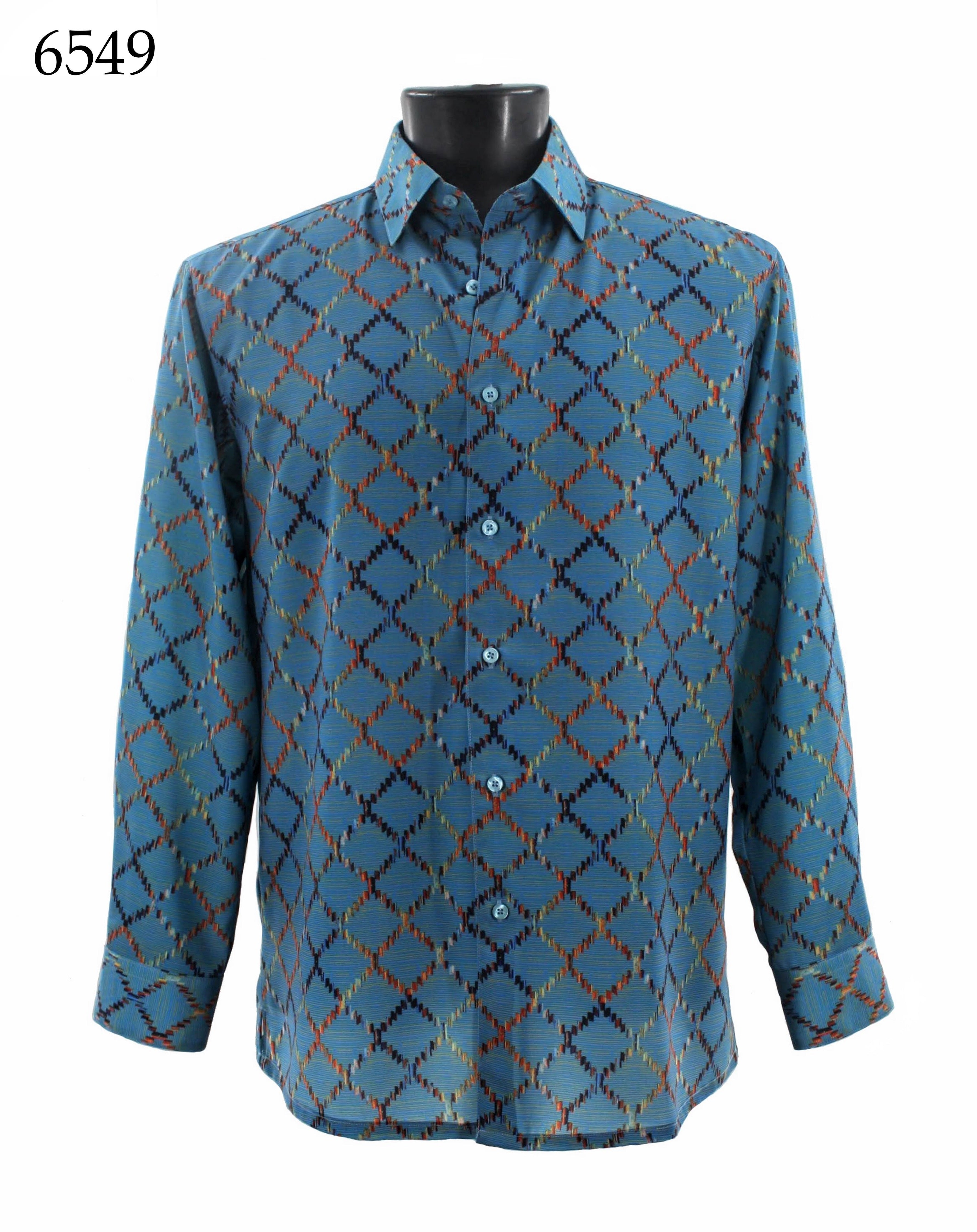 Bassiri Men's Long Sleeve Casual Shirt 6549 - Comfortable Button Down Office & Outdoor Wear