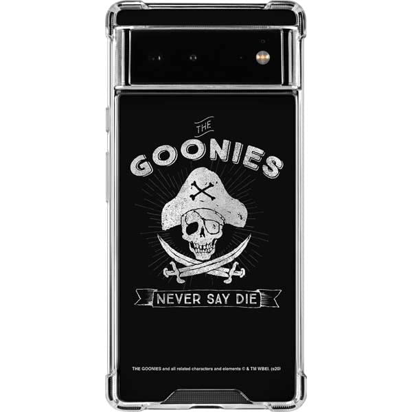 Goonies Themed Clear Phone Case for Google Pixel 6a - Never Say Die Design | Warner Bros Licensed | Perfect for Movie Fans & Collectors