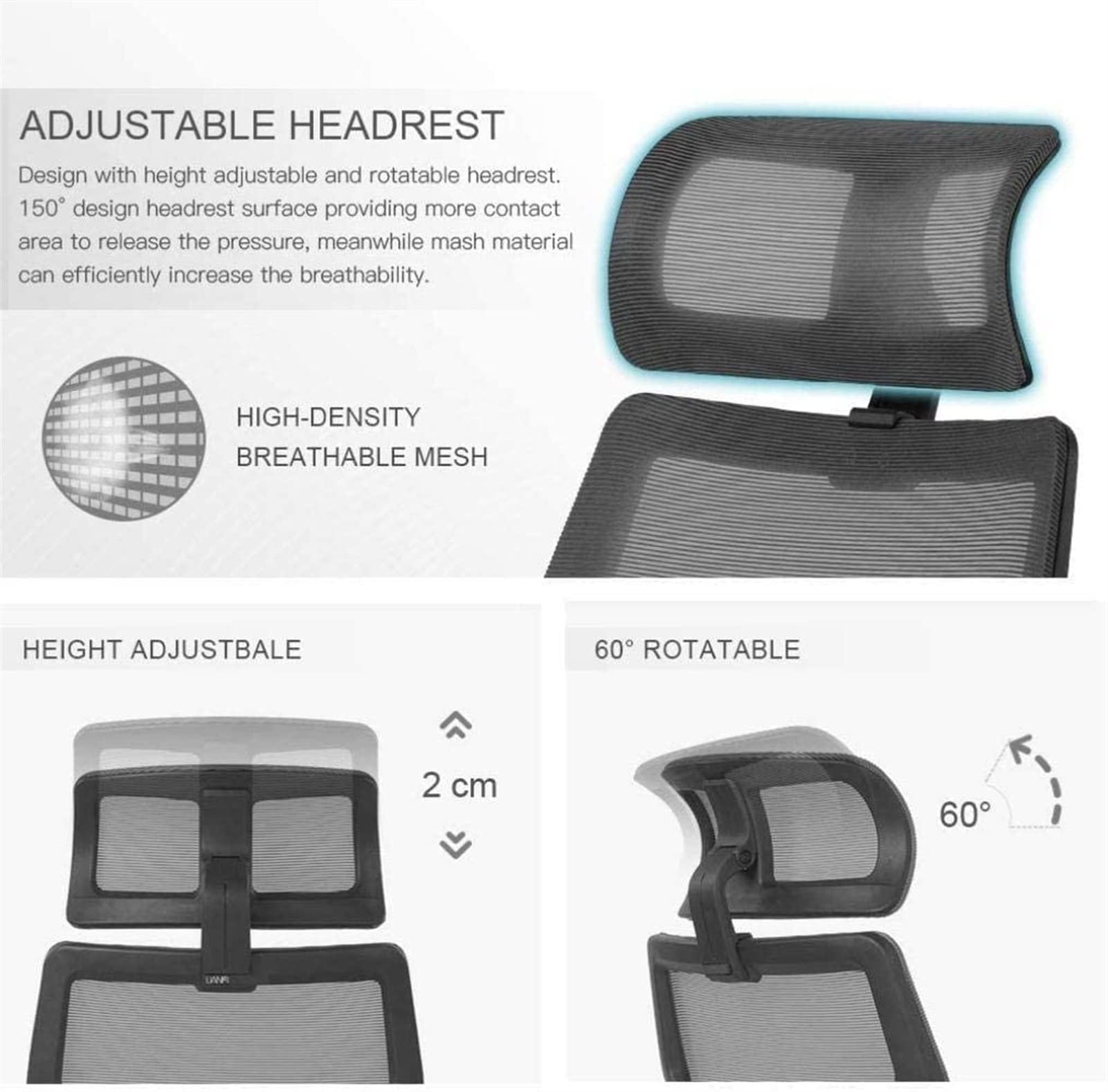 Ergonomic Office Chair with Adjustable Height - Comfortable Computer Desk Chair for Work, Gaming & Executive Use - High Back Recliner with Lumbar Support & Cushioned Seat - Perfect for Home Office, Gaming Setup & Professional Workspaces