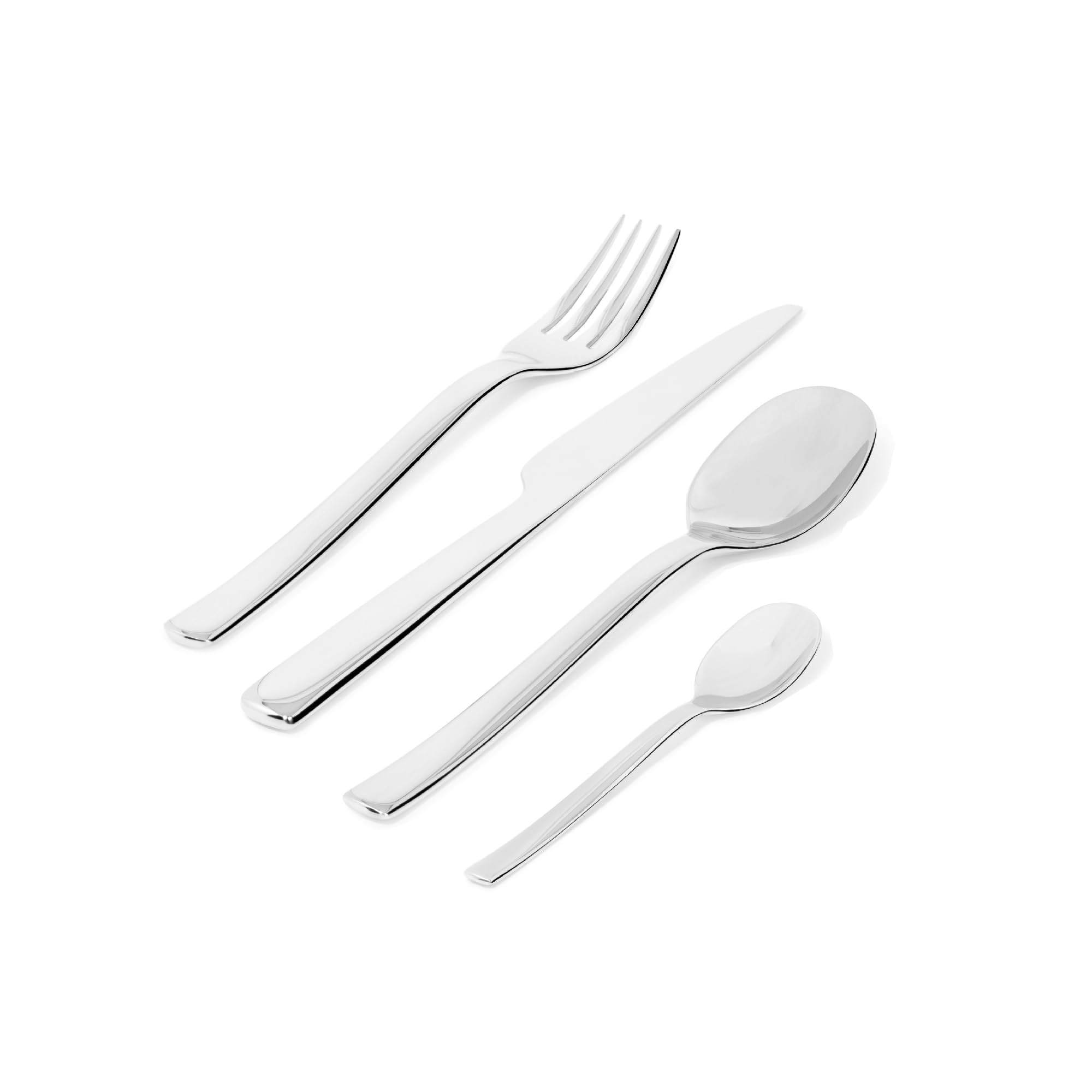 Alessi Ovale 24-Piece Stainless Steel Cutlery Set - Premium Silver Flatware for Fine Dining, Dinner Parties & Elegant Table Settings