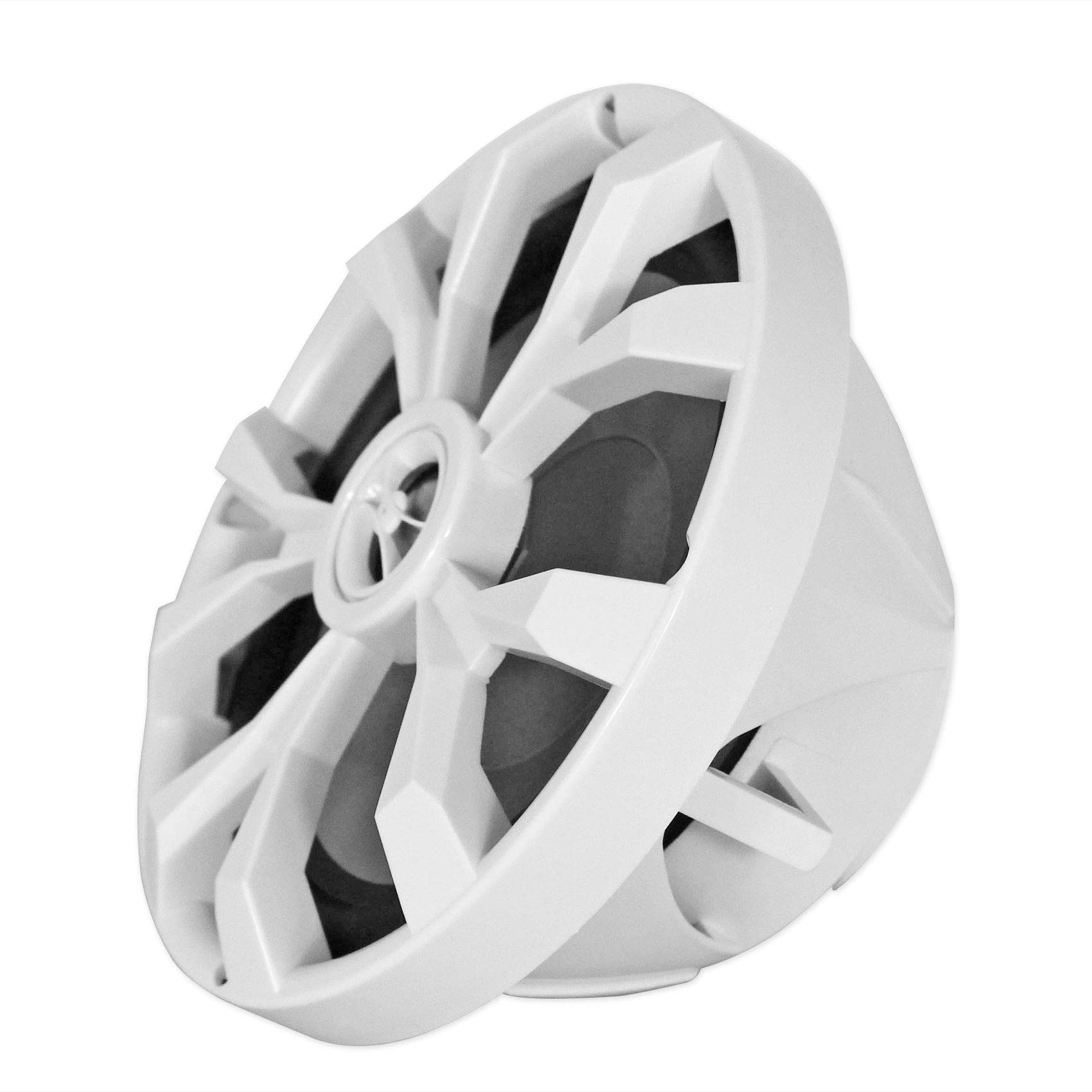 Rockville RKL80MW 8 Inch Marine Wakeboard Tower Speakers with LED Lights and Built-in Amplifier - Waterproof Boat Audio System for Wakeboarding, Jet Skiing, and Outdoor Water Sports