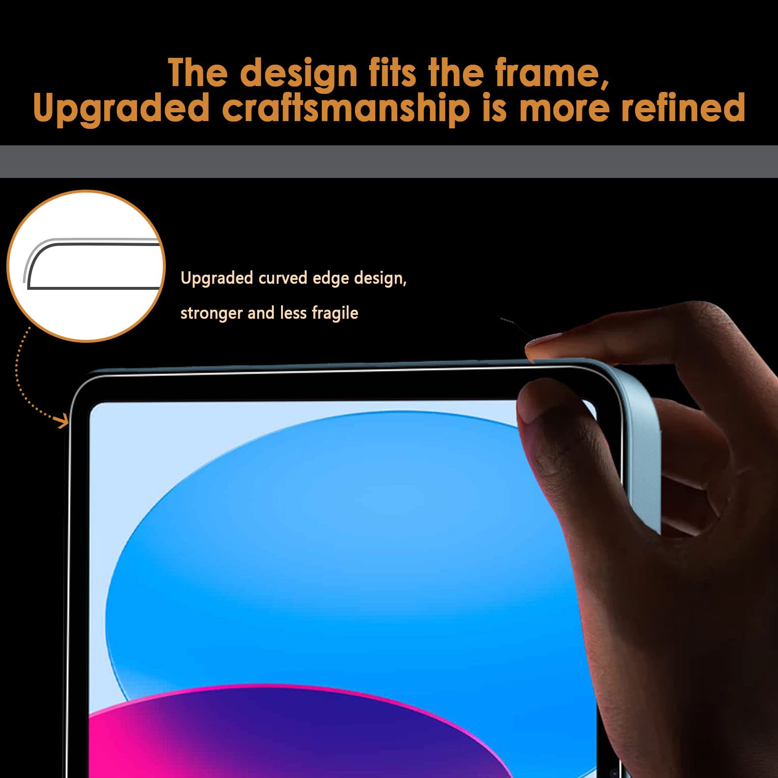 2 Pack Tempered Glass Screen Protector for iPad 11th/10th Gen (2025/2022) 10.9