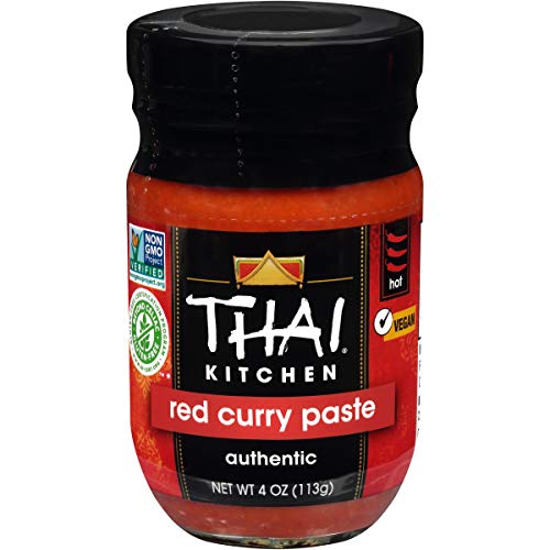 Thai Kitchen Gluten Free Red Curry Paste 4 oz - Authentic Thai Flavor for Stir-Fries, Soups & Marinades - Vegan & Non-GMO