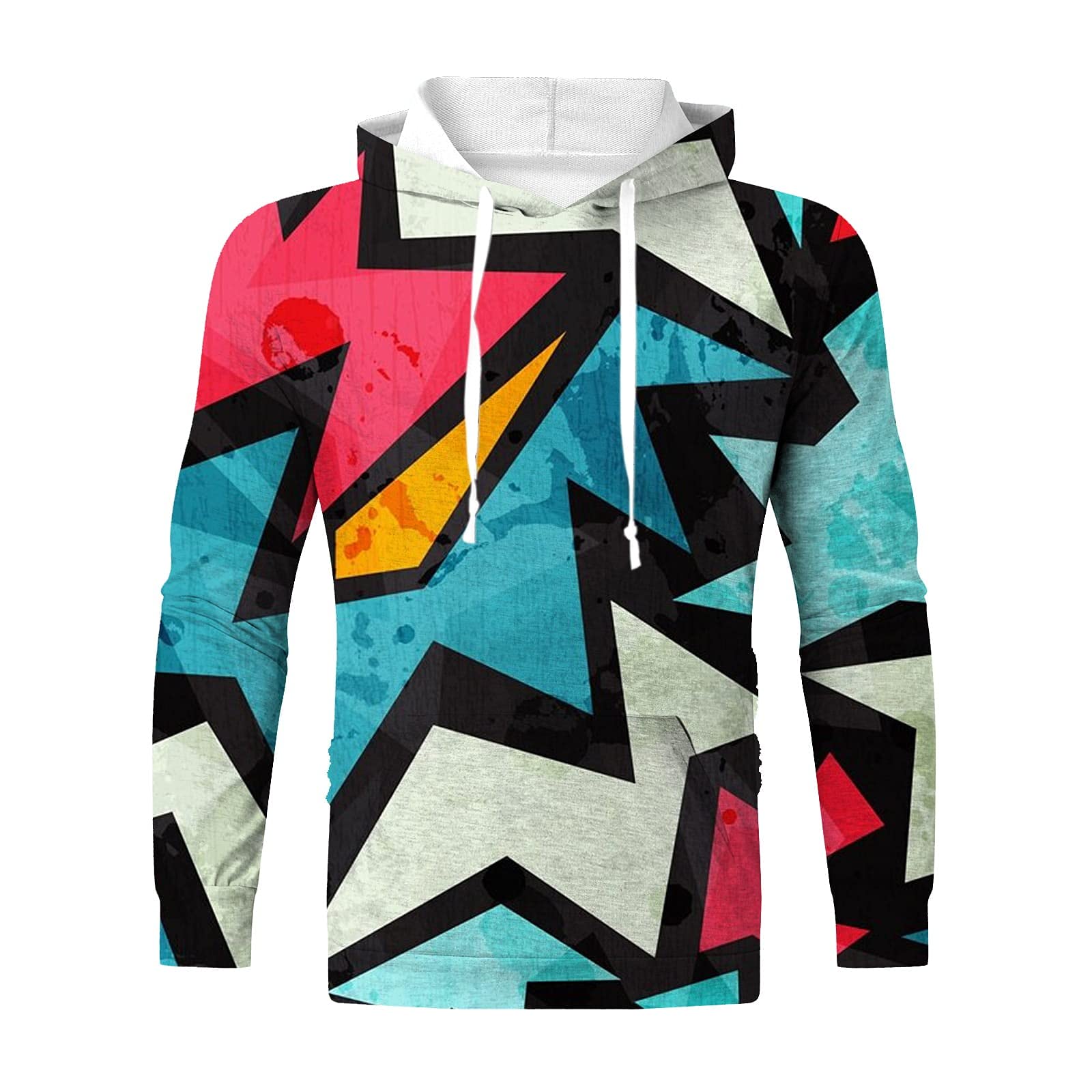 Men's Fashion Hooded Sweater - Long Sleeve Color Block Pullover for Autumn & Winter | Casual Warm Knitwear for Outdoor Activities & Daily Wear