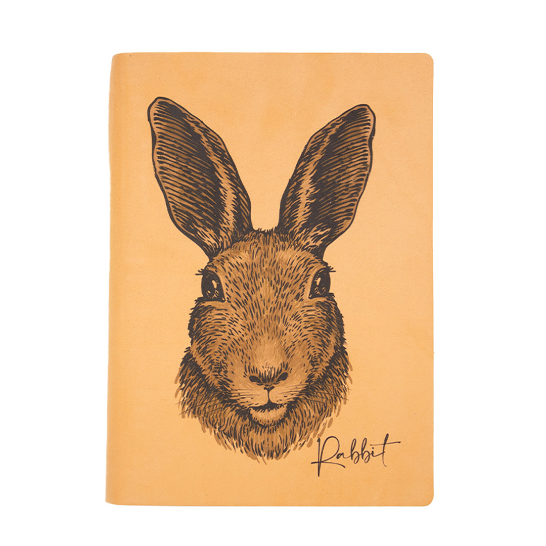 Premium Diarpell Leather Rabbit Journal with Lined Ivory Pages - Perfect for Writing, Sketching & Gift Giving | Elegant Notebook for Women & Men
