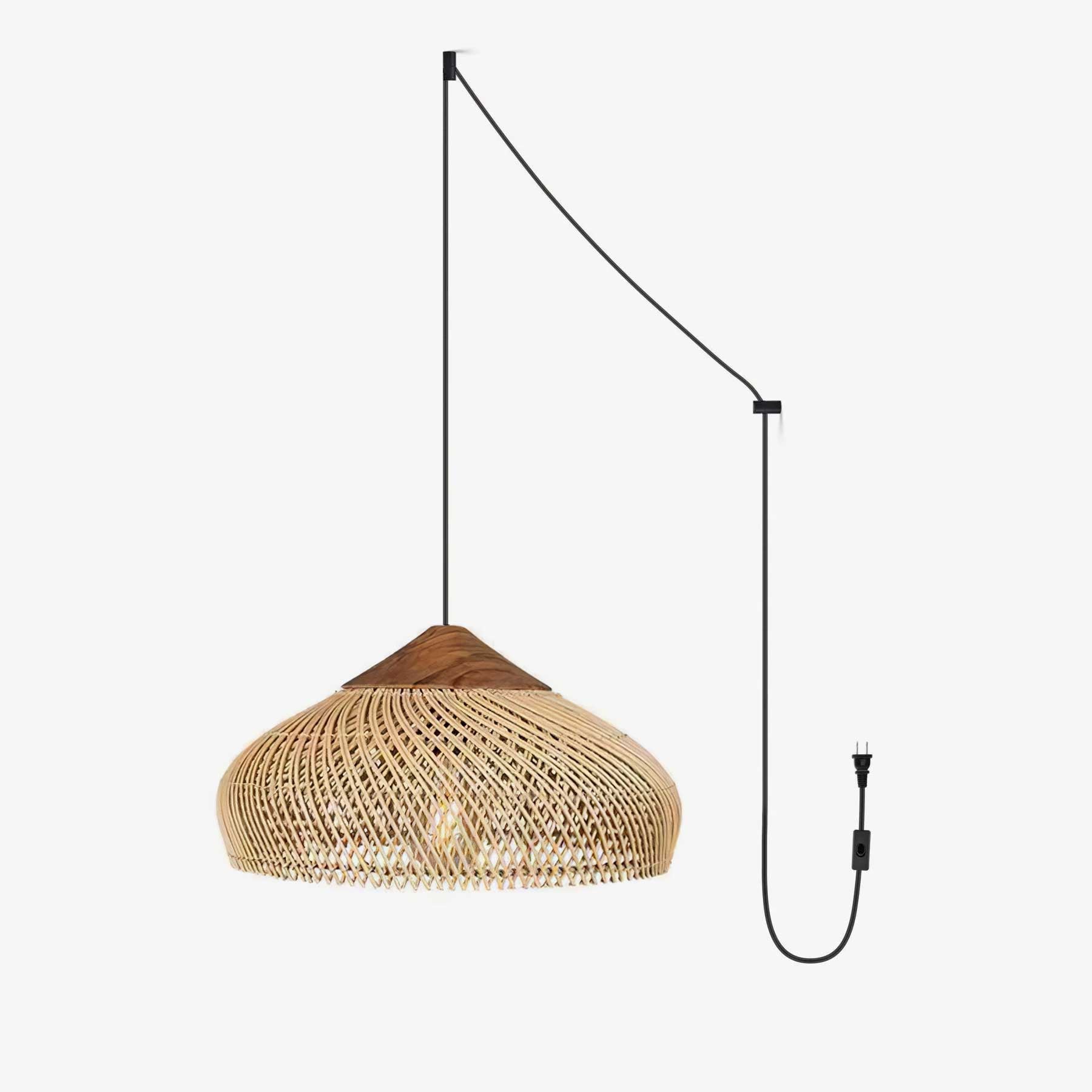 Dark wood & Black rattan