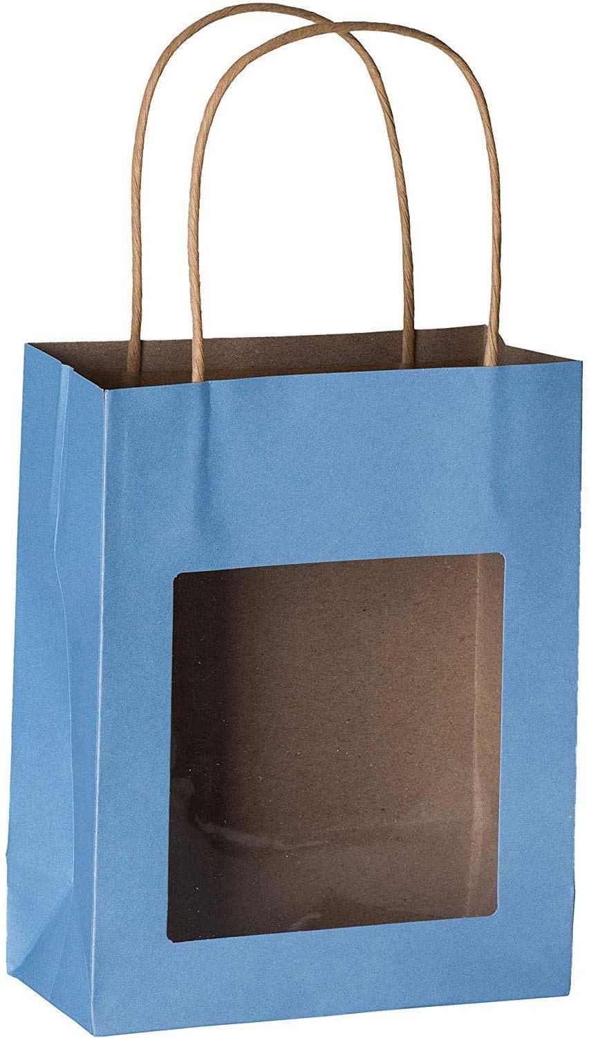 Hammont Kraft Paper Gift Bags with Handles - Bulk 200 Pack Medium Size (7.75