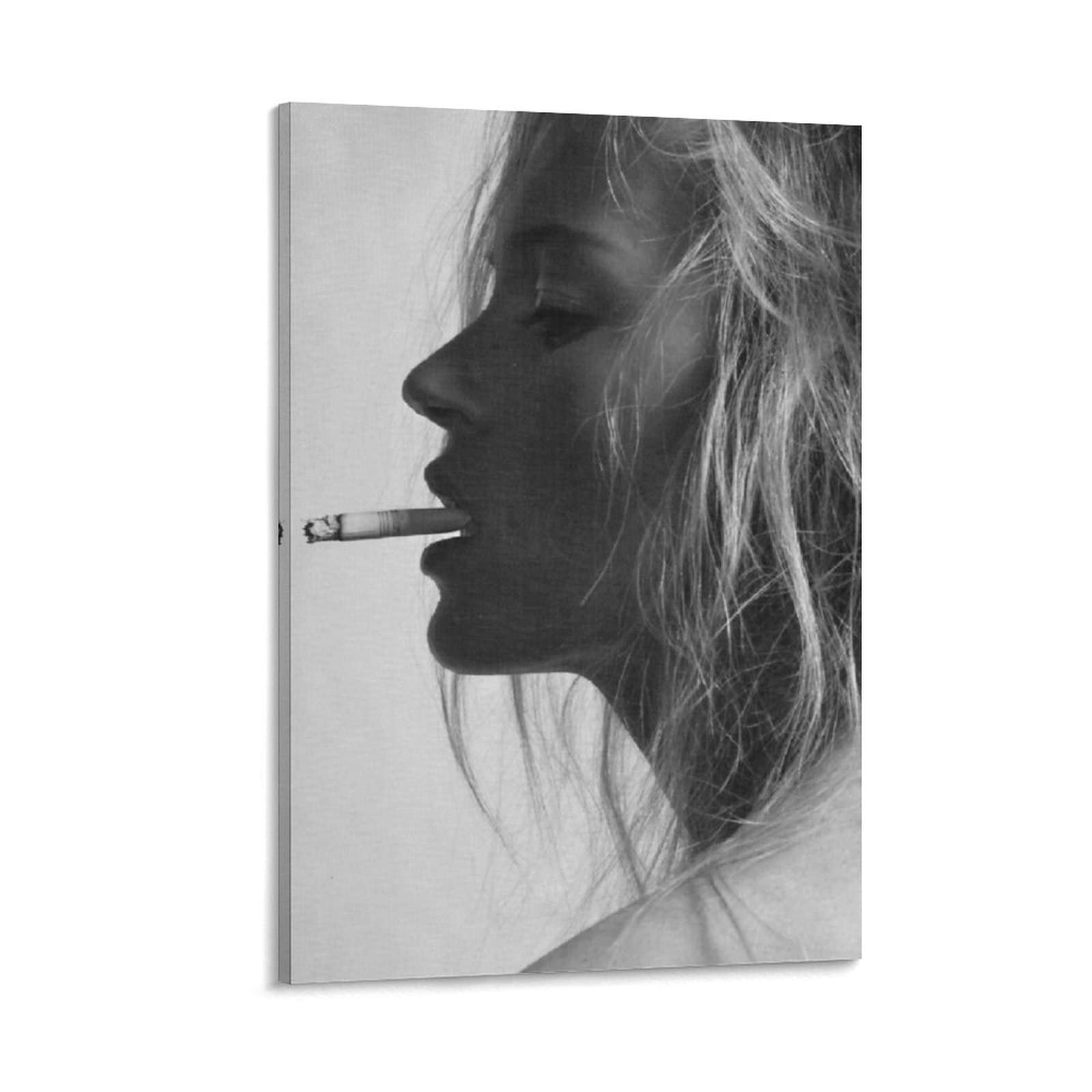 Kate Moss Fashion Wall Art Print - 24x36 Inch (60x90cm) Framed Canvas Painting Poster for Living Room & Bedroom Decor | Celebrity Home Decor, Stylish Wall Art for Modern Interiors