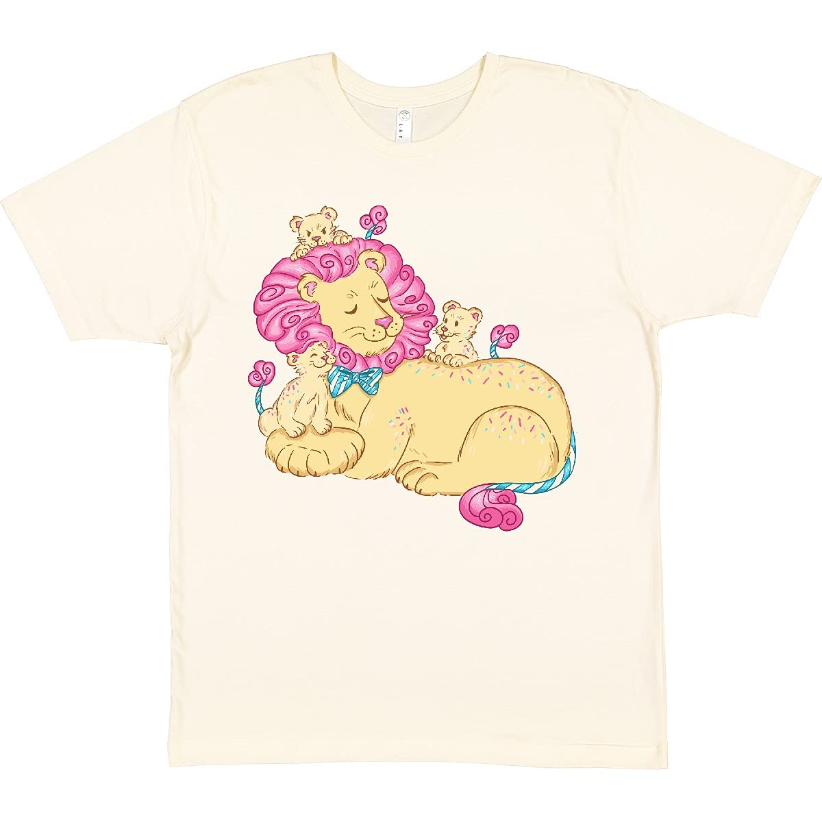 Inktastic Cotton Candy Lions with Pink Mane T-Shirt - Fun Graphic Tee for Women & Girls - Perfect for Casual Wear, Birthday Gifts & Lion Lovers