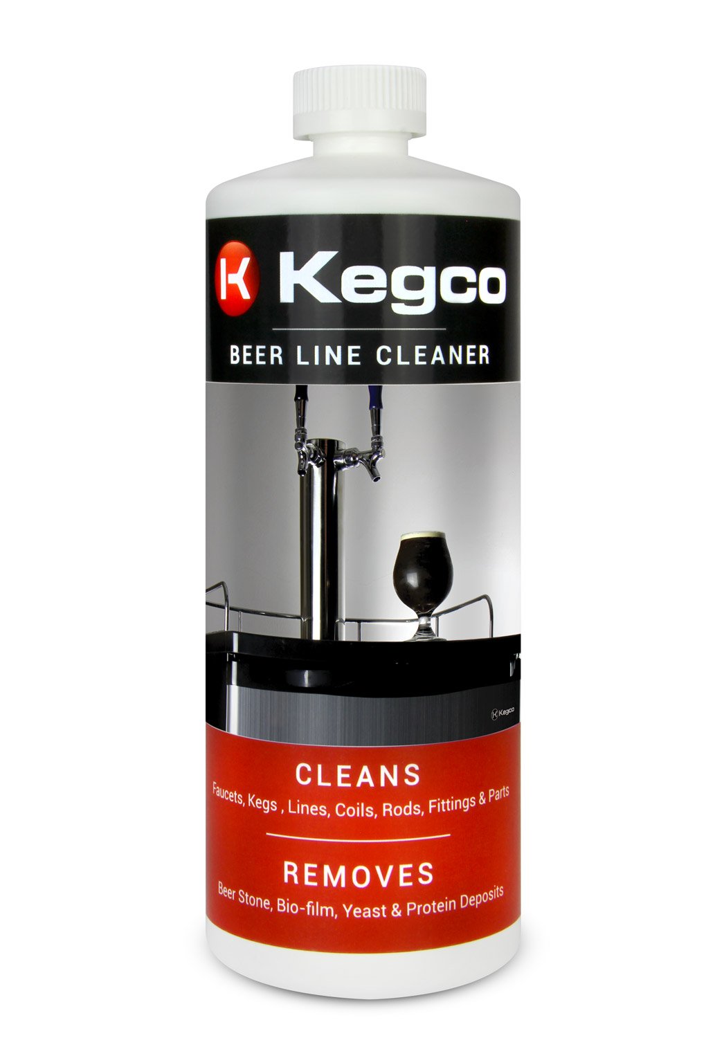 Kegco 12X-BLC32 Beer Line Cleaner for Kegerators - Case of 12 (32 oz Bottles) | Professional Draft Beer System Maintenance for Home Bars & Commercial Breweries