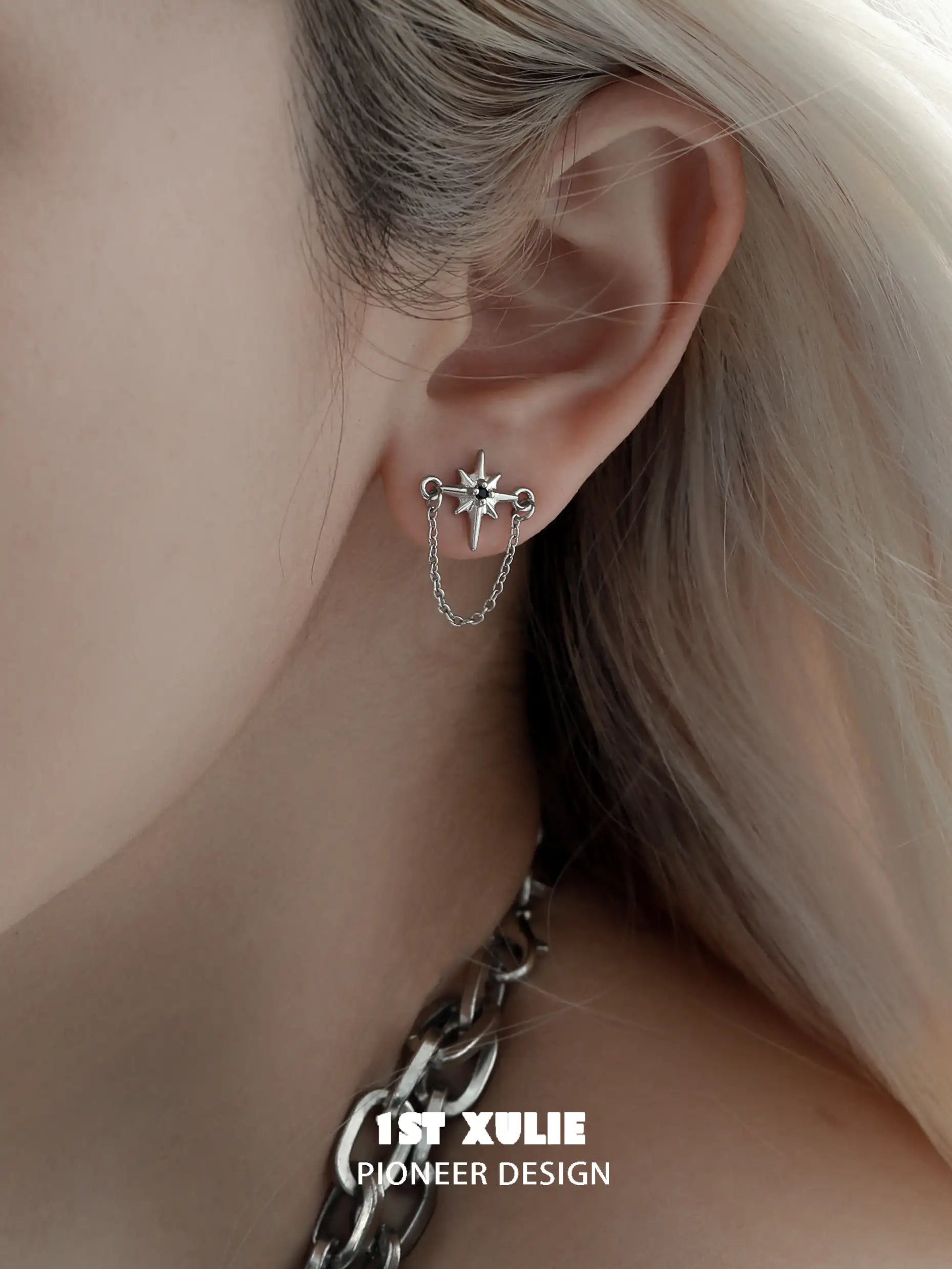 Silver Angel S925 Sterling Silver Cross Chain Earrings ™ - Elegant Religious Jewelry for Women, Perfect for Church, Weddings & Everyday Wear