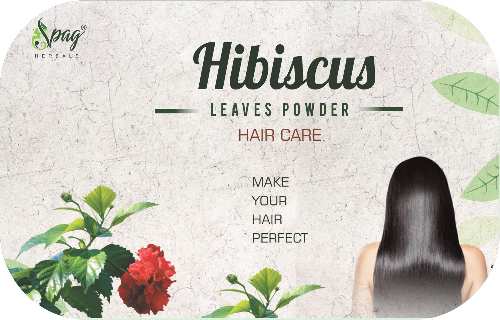 Dried Hibiscus Leaves Powder 120g - Natural Moisturizer for Face, Hair & Skin Care - Anti-Aging Solution
