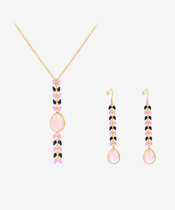 Wrangler Demeter’s Tear Necklace and Earrings Set - Sterling Silver Greek Goddess Jewelry for Women, Perfect for Weddings, Parties & Special Occasions