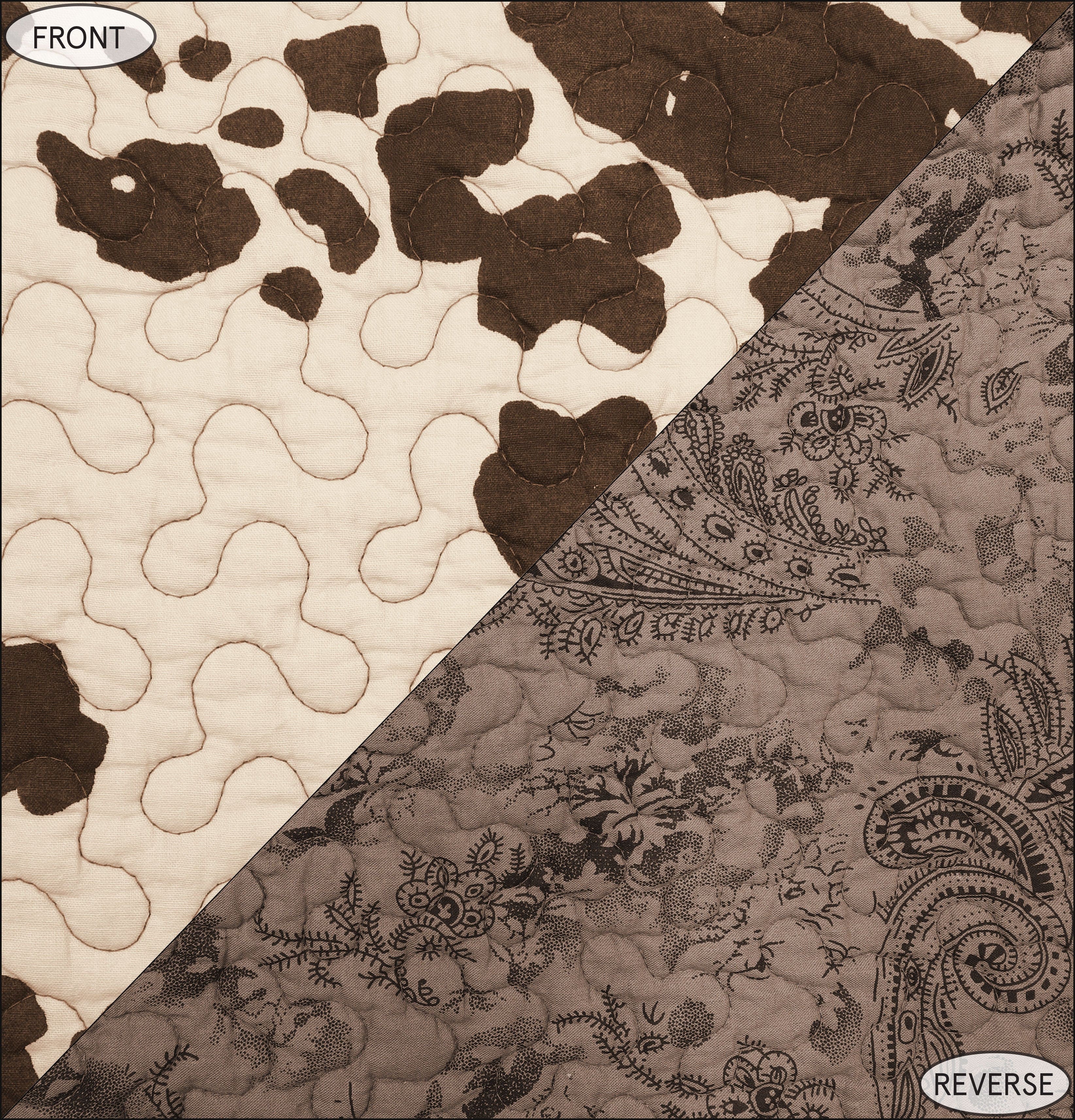 Elsa Cowhide Reversible Quilt Set - King Size Bedding with Soft Faux Fur & Leather Look - Perfect for Winter Warmth and Luxury Bedroom Decor