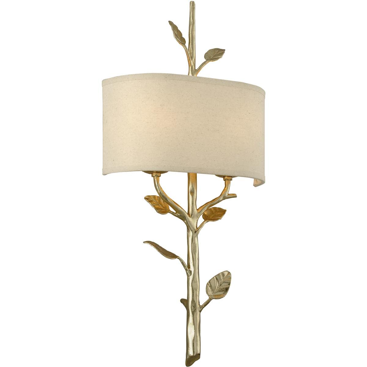 Troy Lighting B7172 Almont Wall Sconce - Gold Finish, Champagne Glass, Gold Leaf Accent - Perfect for Living Room, Bedroom, or Hallway Lighting