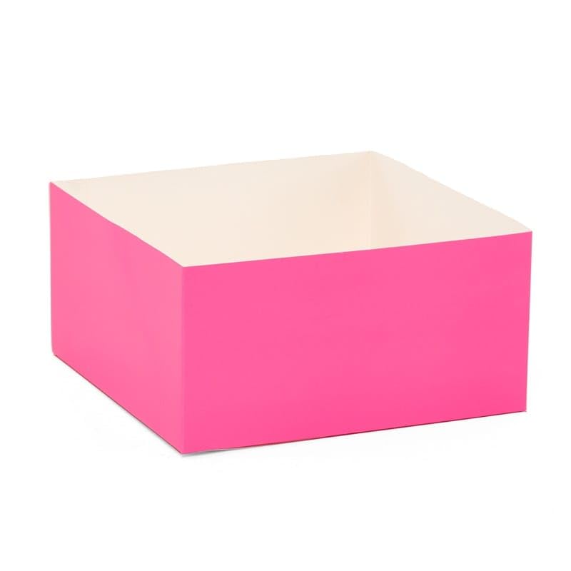 Premium 8x8x3 Inch Hot Pink Luxury Gift Boxes - Set of 200 | Elegant Packaging for Jewelry, Cosmetics & Party Favors | Paper Mart Wholesale Wedding & Birthday Gift Boxes