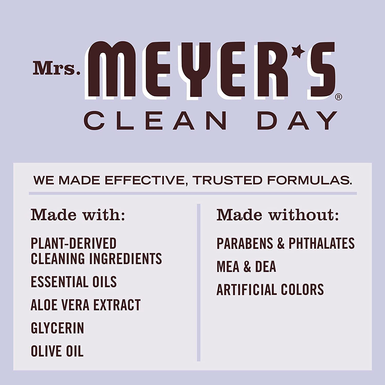 Mrs. Meyer's Clean Day Hand Soap Refill Variety Pack - 2 Count (Lemon Verbena & Lavender) | Eco-Friendly Liquid Soap for Kitchen, Bathroom & Office | Plant-Derived Cleaning Solution for Hands & Home