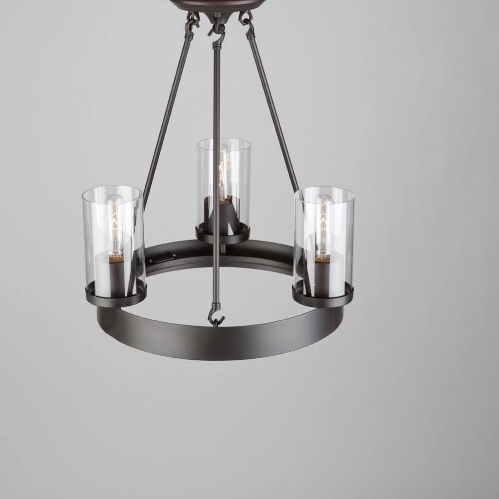 Artcraft Lighting Menlo Park 3-Light Mini Chandelier in Dark Chocolate - Elegant Ceiling Fixture for Dining Room, Bedroom, or Entryway Lighting