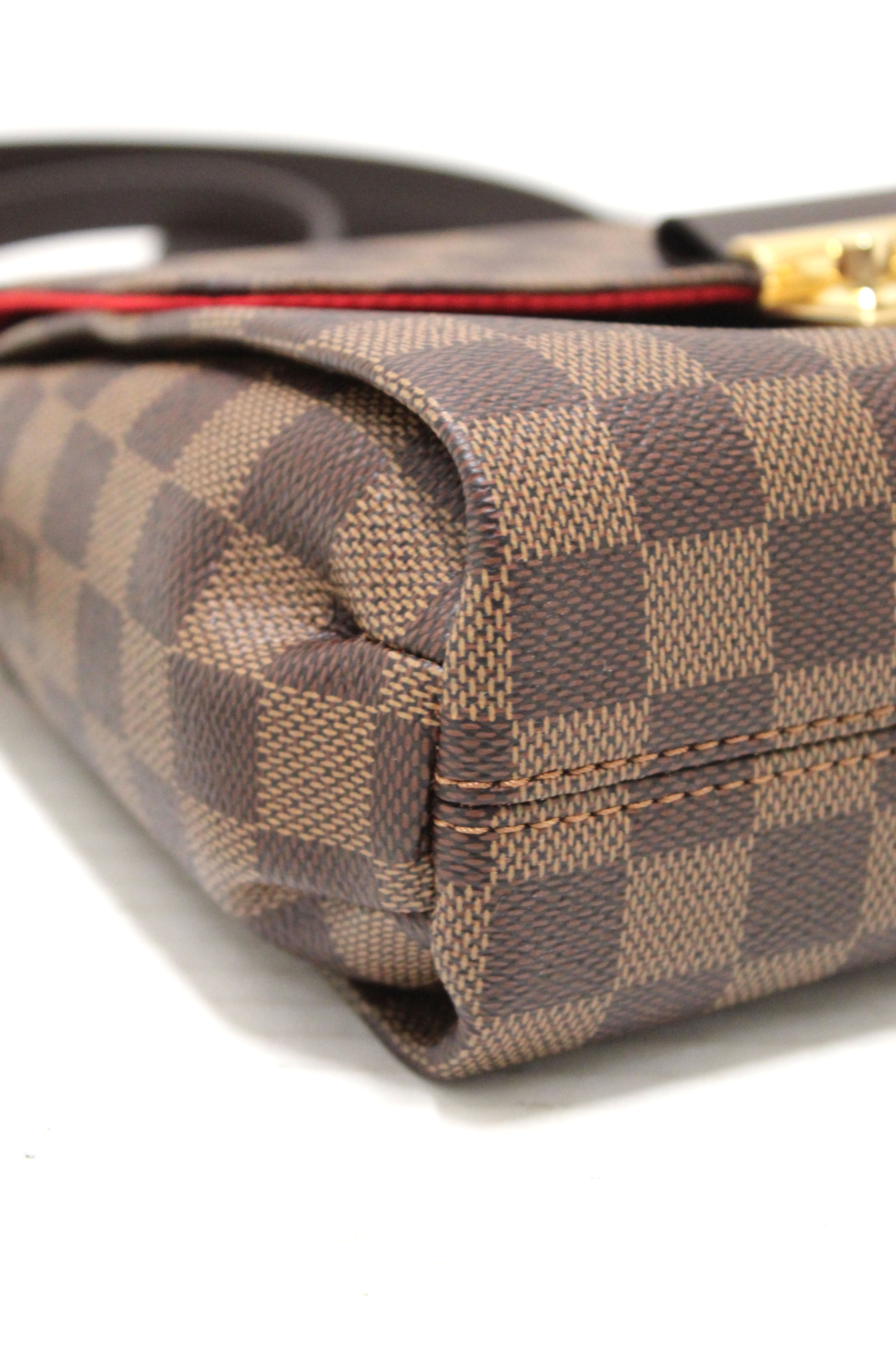 Authentic Louis Vuitton Damier Ebene Croisette Handbag & Messenger Bag - Luxury Crossbody Purse for Women, Fashionable Everyday Shoulder Bag for Work, Travel & Shopping