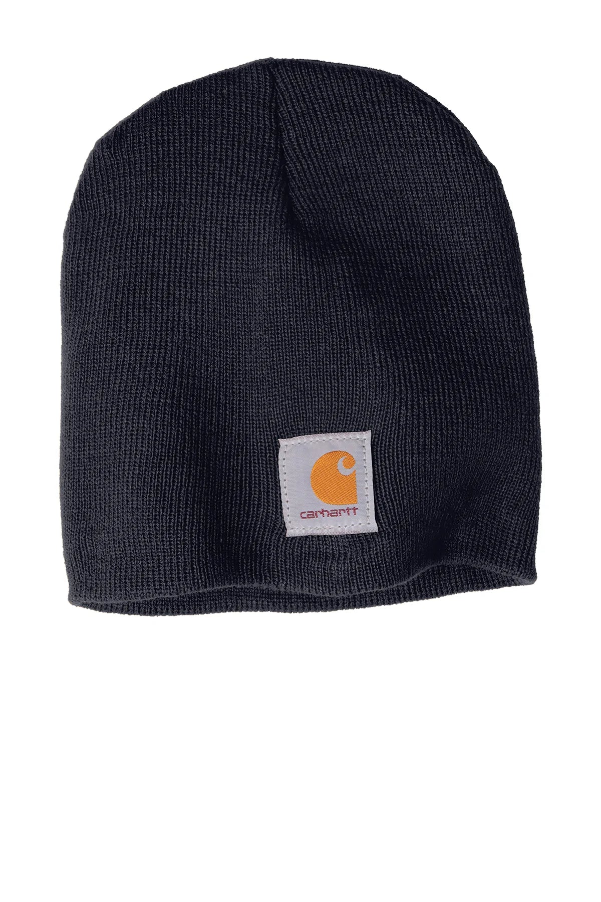 Carhartt Men's Knit Beanie Hat - Navy Blue Winter Skull Cap for Outdoor Work & Casual Wear