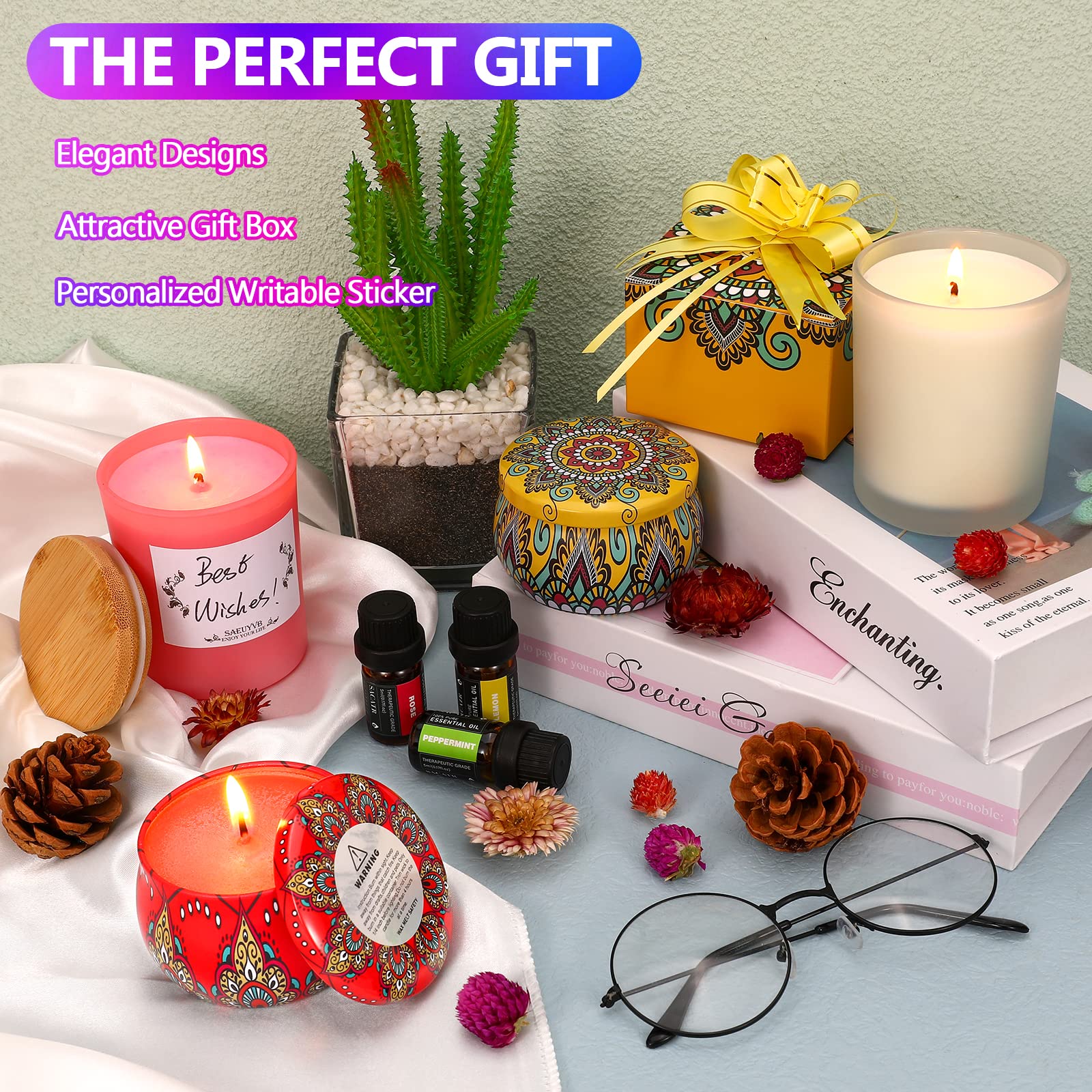 SAEUYVB Complete Candle Making Kit with Hot Plate - DIY Soy Wax Candle Starter Set for Adults - Home Decor & Relaxation Gift - Perfect for Aromatherapy, Wedding Favors & Spa Nights
