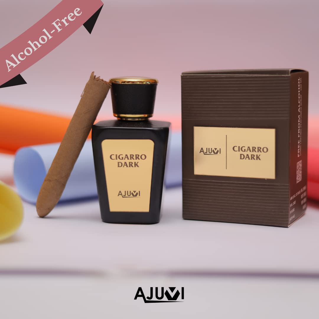 AJUVI Cigarro Dark Inspired By Dark Cigar (France) Long Lasting Perfume for Men - 3.4 oz Eau de Parfum Spray - Pack of 1 - Perfect for Date Night, Special Occasions & Evening Wear