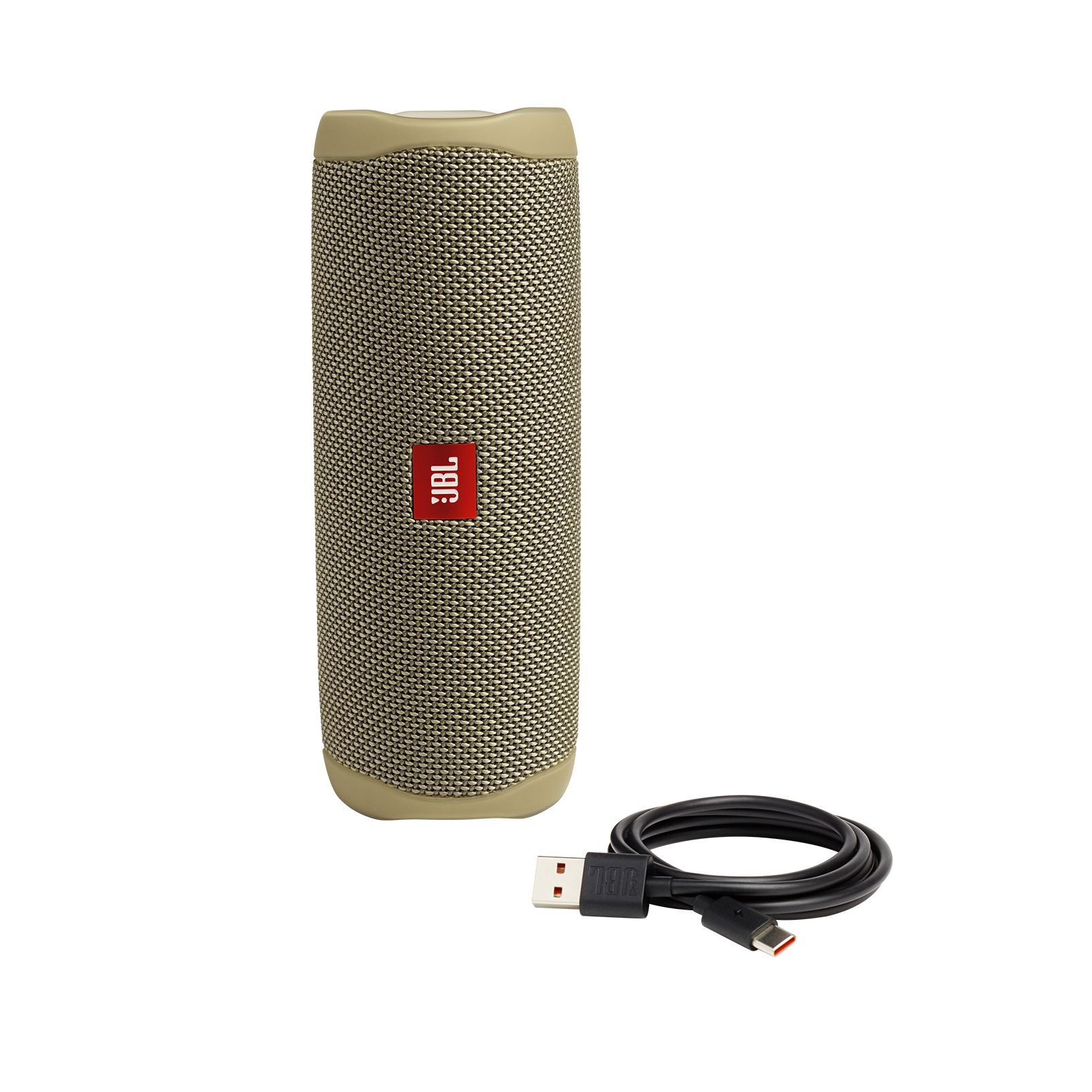 JBL Flip 5 Portable Waterproof Bluetooth Speaker - Rugged Wireless Speaker with Rich Bass, IPX7 Waterproof Rating, 12 Hours Playtime - Perfect for Beach, Pool, Hiking & Outdoor Adventures (Sand Color)