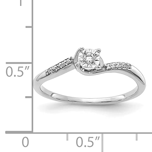 14K White Gold Diamond Ring for Women - Elegant Solitaire Engagement & Wedding Band - Perfect for Proposals, Anniversaries & Special Occasions