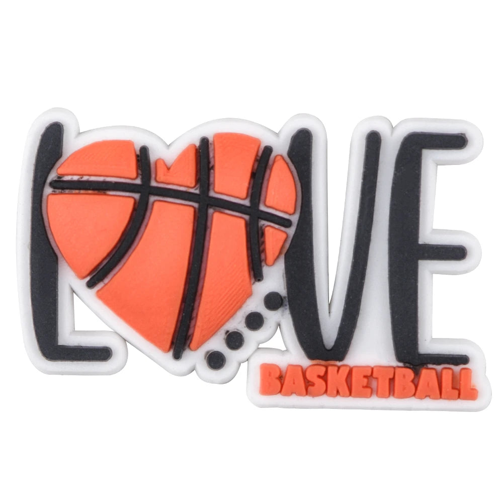 Basketball Shoe Charms for Men - Sports Shoe Accessories & Decorations - Perfect Gift for Dad, Xmas Party, Basketball Fans & Sneaker Lovers - Great for Game Days, Casual Wear & Sneaker Customization