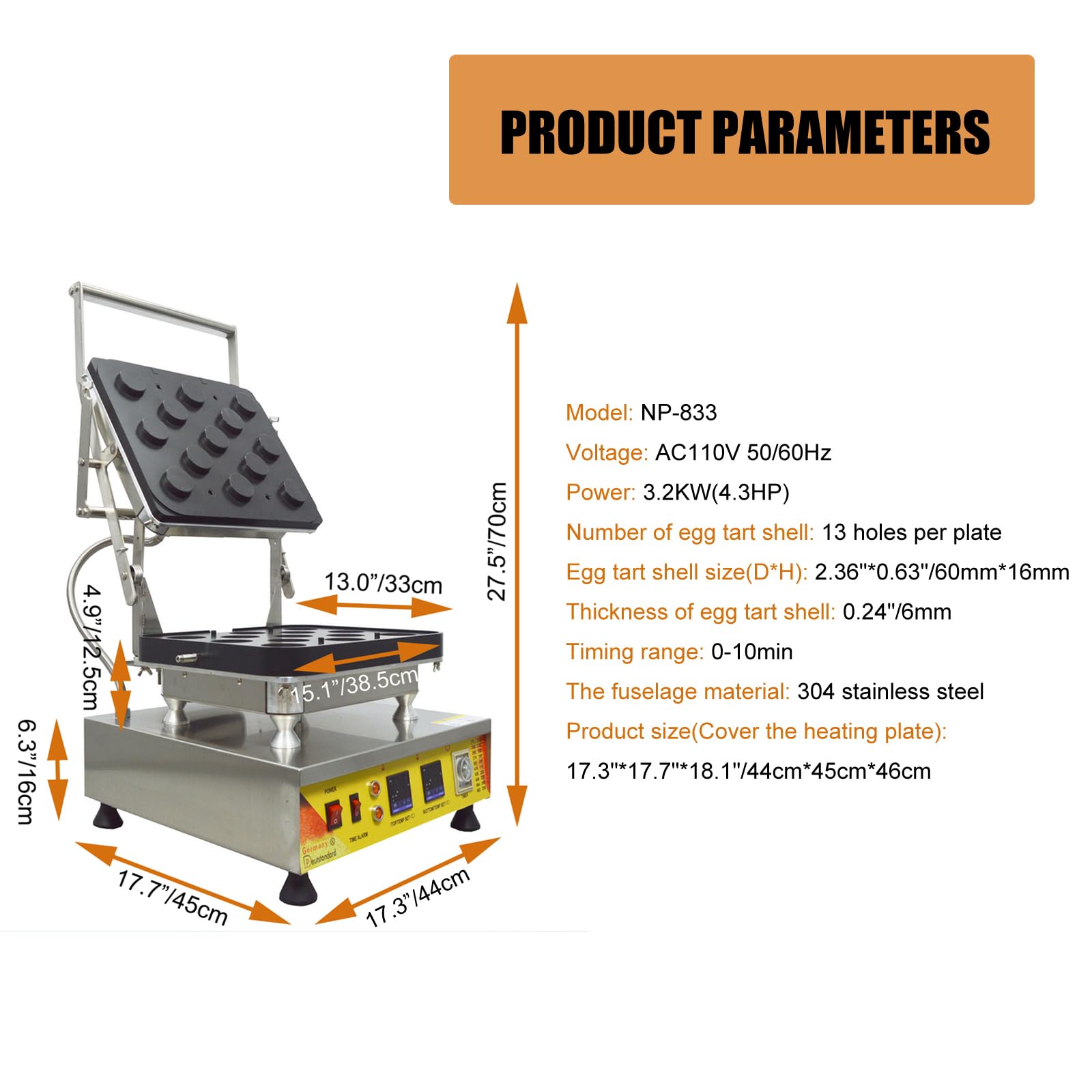 INTSUPERMAI Commercial Tart Shell Maker Machine - 110V Electric Egg Tart, Pie & Waffle Mold Maker for Bakeries, Restaurants & Home Baking - Perfect for Making Professional Tarts, Mini Pies and Crispy Waffle Shells