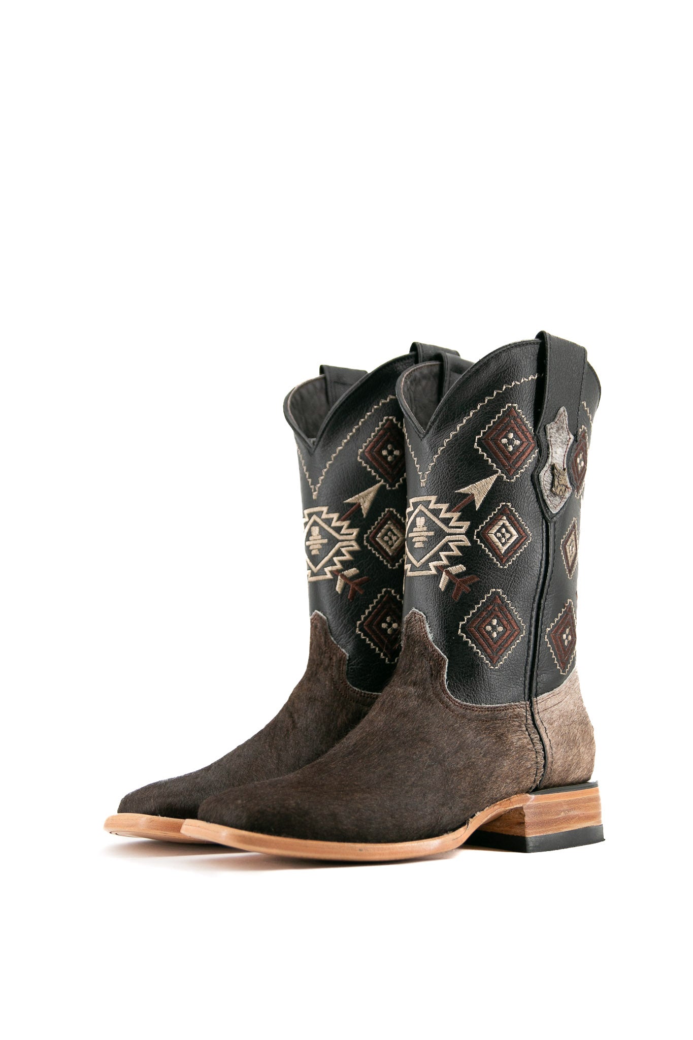 Authentic Men's Cowhide Square Toe Cowboy Boots - Size 7 Western Style Boots for Rodeo, Country Dancing & Outdoor Adventures | JM3 Brand