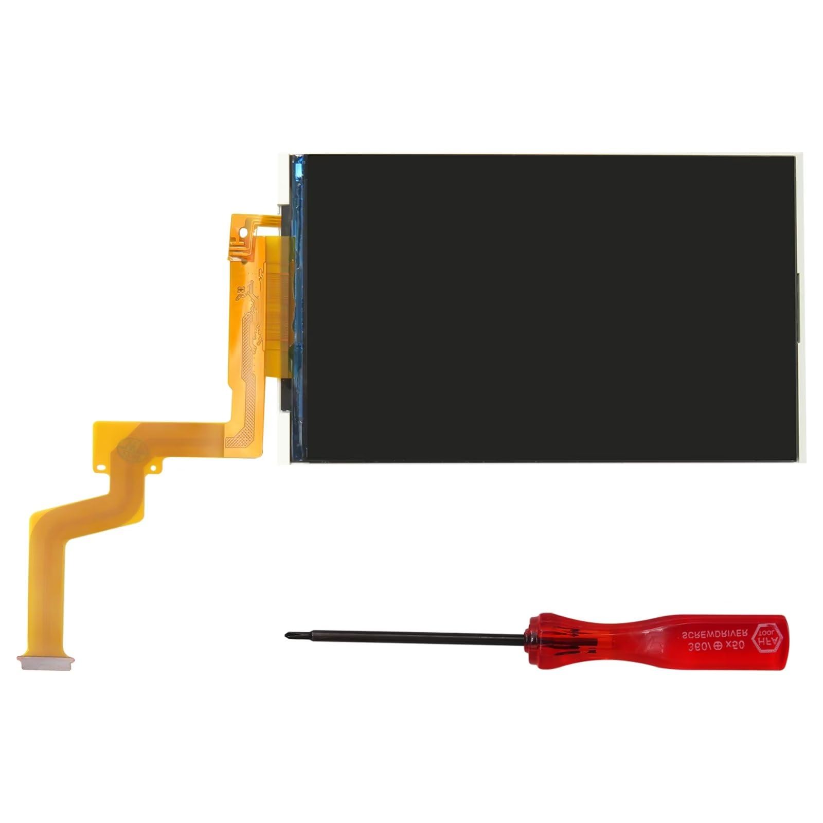 Original Nintendo 2DS XL LCD Screen Display Replacement - Top & Bottom Screen with Opening Tool Kit | Perfect for DIY Repairs & Gaming Console Maintenance
