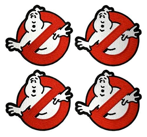MiltacUSA No Ghosts Embroidered Patch 4 PC Set - Iron On or Sew On - 4.0 Inch - Perfect for Jackets, Backpacks & DIY Crafts