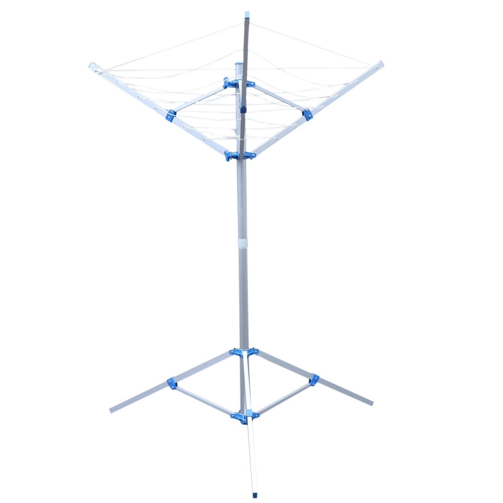 Outdoor Clothes Drying Rack - Heavy Duty Metal Umbrella Clothes Hanger, Foldable Floor Standing Tripod Laundry Rack with Large Capacity for Patio, Backyard & Home Use