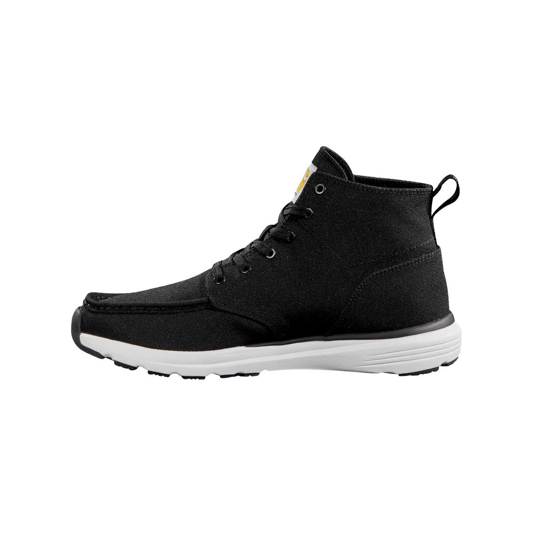 Haslett 5 Inch Soft Toe Canvas Moc Toe Chukka Boots for Men - Black Casual Shoes for Walking, Hiking & Outdoor Activities