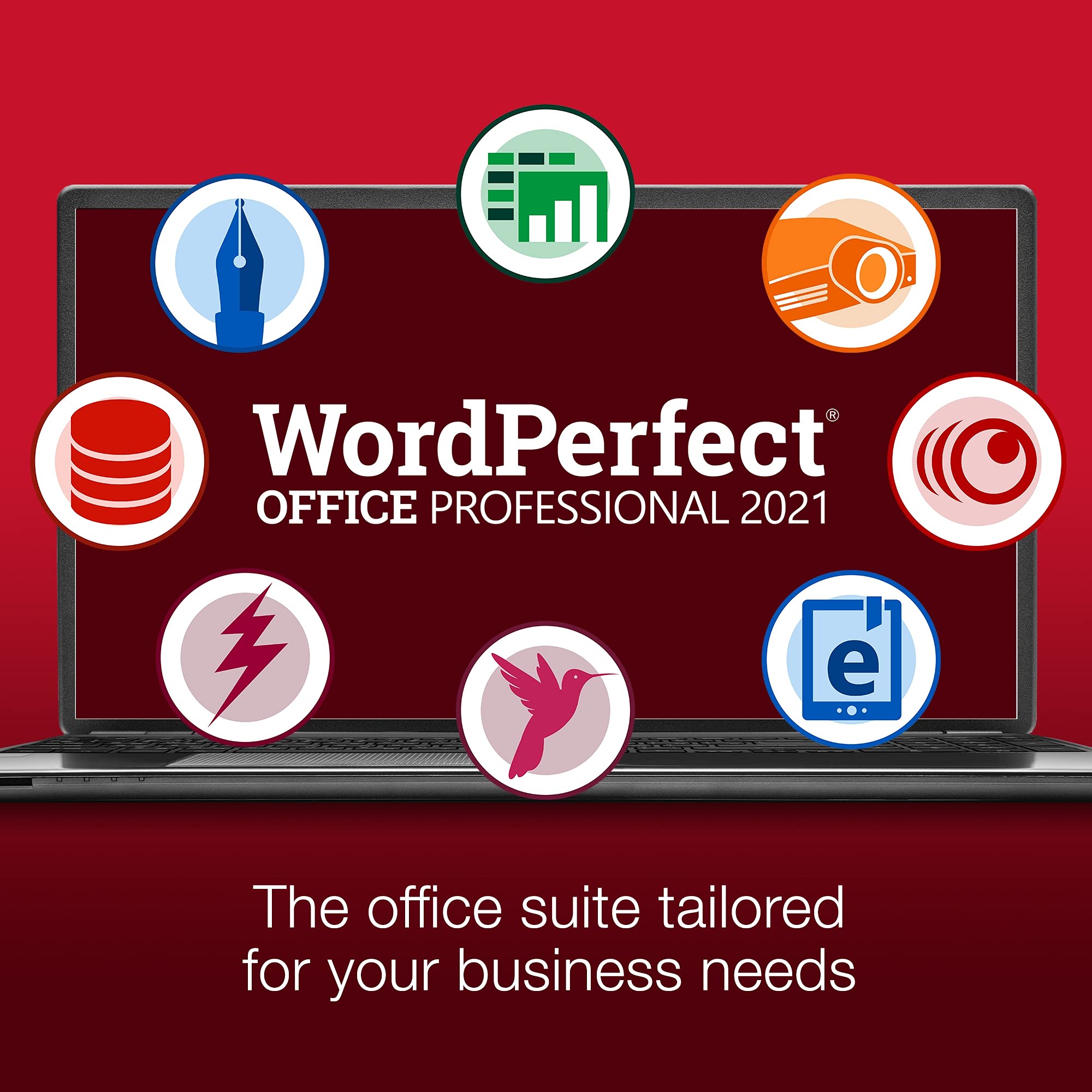 Corel WordPerfect Office Professional 2021 - Complete Office Suite with Word Processor, Spreadsheets, Presentations & Database Software [PC Disc] - Perfect for Business, Education & Home Office Productivity