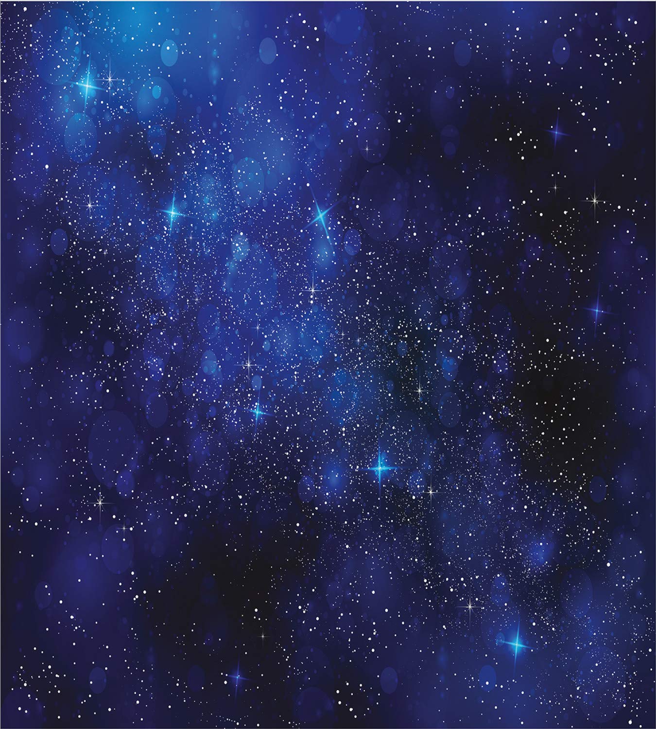 Lunarable Star Duvet Cover Set - California King 3 Piece Bedding with 2 Pillow Shams | Vibrant Celestial Shooting Stars & Space Constellation Design in Royal Blue & Black | Perfect for Astronomy Lovers' Bedroom Decor & Cosmic Themed Home Decor