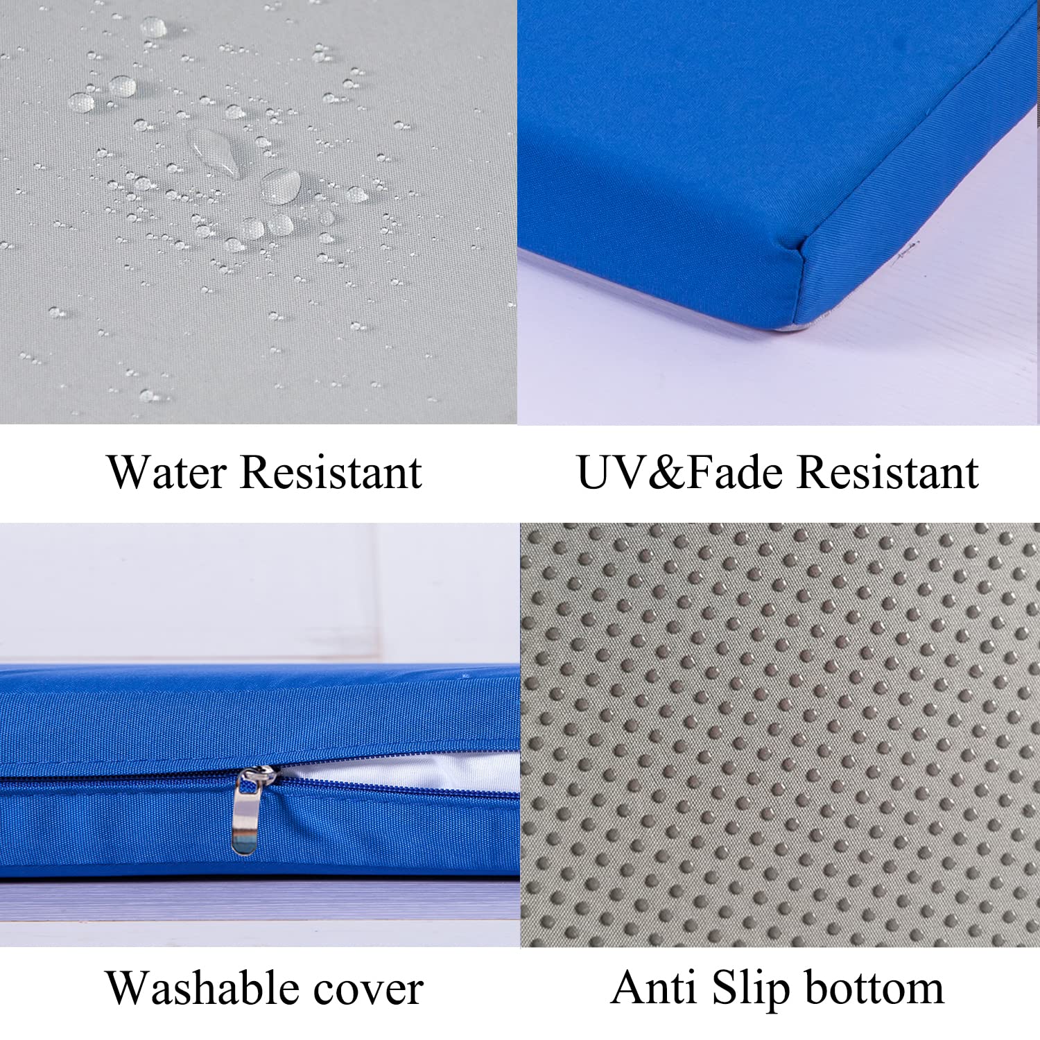 Waterproof Outdoor Bench Cushions for Patio Furniture - SAMTY Washable Porch Swing Cushion with Cover for Garden, Love Seat & Settee | Perfect for Backyard, Deck, Poolside & Outdoor Lounge Areas