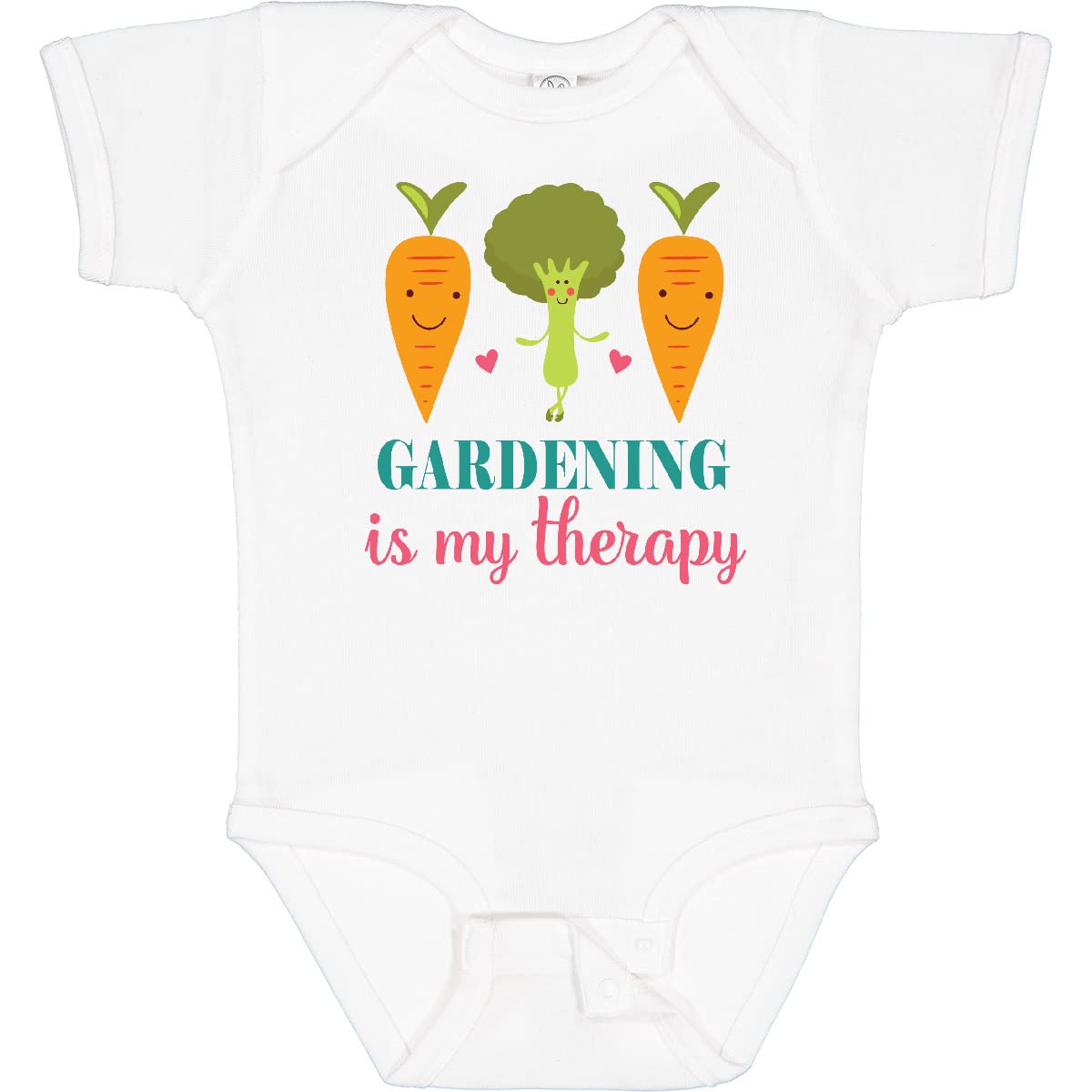 Inktastic Gardening Is My Therapy Baby Bodysuit - Cute Organic Cotton Onesie for Infants & Toddlers - Perfect for Outdoor Play, Park Visits & Family Garden Activities