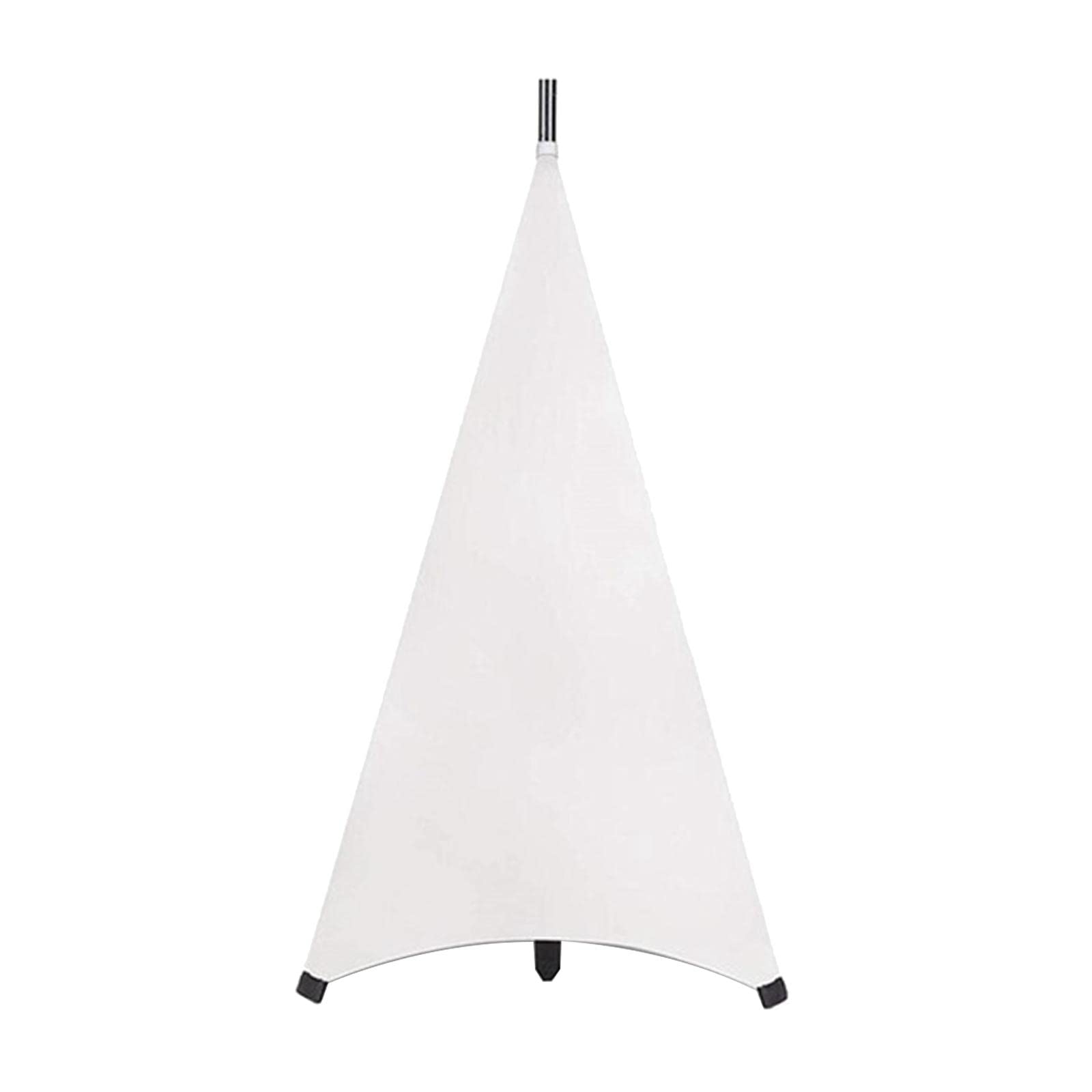 Universal Speaker Stand Cover - Double/Triple Sided Stretchable DJ Speaker Cover for Banquets & Weddings - Adjustable Height, White (2 Sides) - Perfect for Event Setup, Stage Protection & Audio Equipment Storage