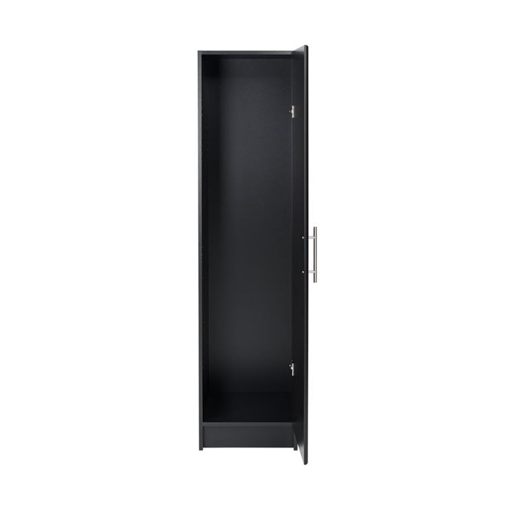 Home Square 2-Piece Elite 16-Inch Narrow Cabinet Set in Black - Perfect for Small Bathrooms, Kitchens & Closet Storage Organization