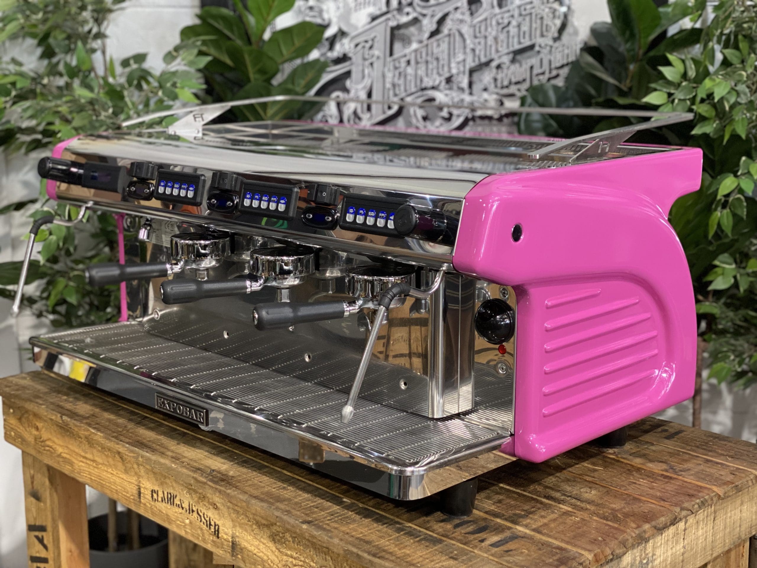 Expobar Alpha Ruggero 3 Group Commercial Espresso Machine in Pink - Perfect for Coffee Shops, Restaurants & Home Baristas