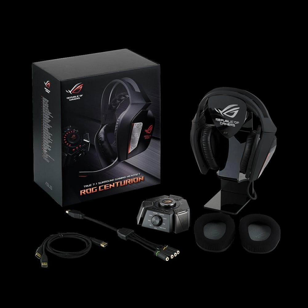 ASUS ROG Centurion 7.1 Surround Sound Gaming Headset with Noise Cancelling Mic - Premium PC Headphones for Esports, Streaming & Competitive Gaming (2-Year Warranty) - Perfect for FPS, MMO & Battle Royale Games