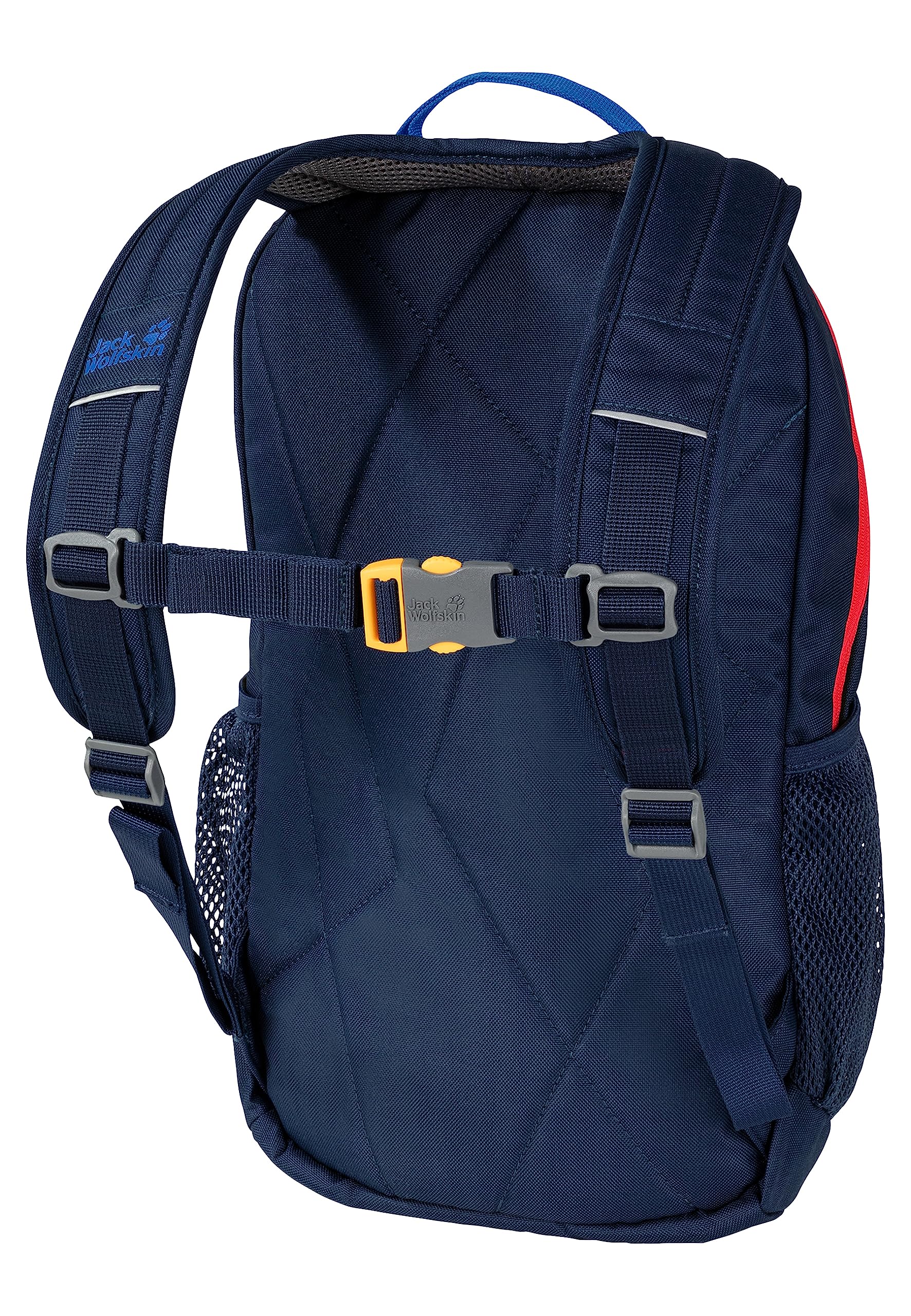 Jack Wolfskin Kids' Track Jacket - Lightweight Water-Resistant Running Jacket for Boys & Girls, Dark Indigo Blue, Size 4-6 Years - Perfect for Outdoor Play, School Sports & Family Adventures