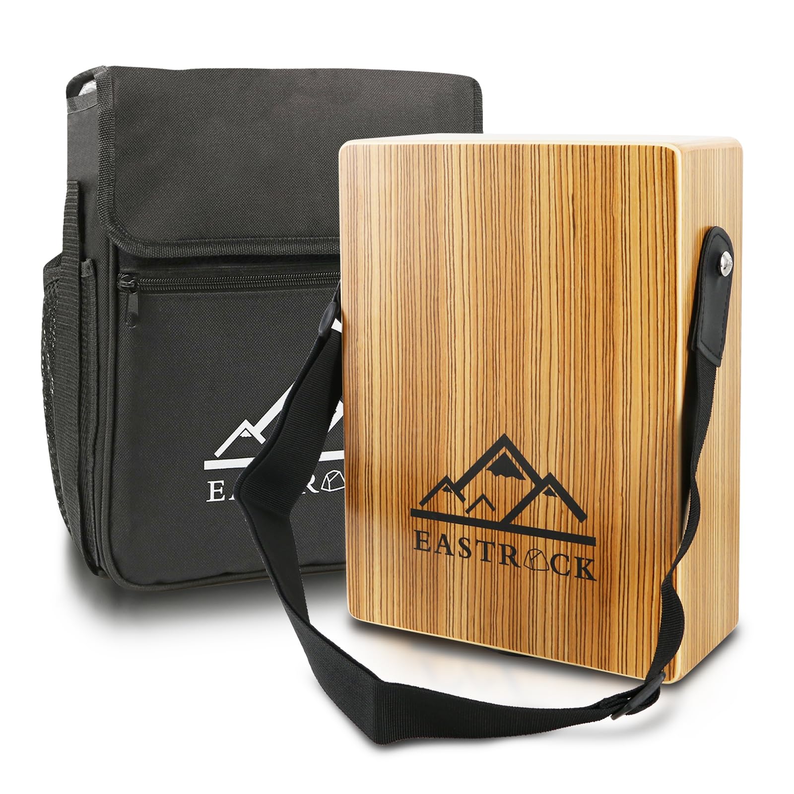 EastRock Portable Cajon Drum Box - Hand Percussion Instrument with Strings & Carrying Bag | Perfect for Live Performances, Music Therapy & Home Practice
